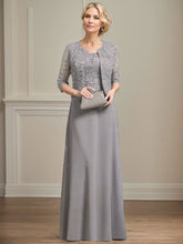 Sheath/Column Lace(Non-Stretch)/Chiffon(Non-Stretch) Mother Of The Bride Dresses With Lace