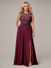 Party Dress For Mother Of The Bride Illusion Neckline Sleeveless Ball Gown Cut Out Guest Dresses For Wedding