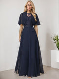 Sheath/Column Chiffon Mother Of The Bride Dresses With Appliques Lace