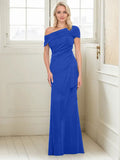 Elegant Asymmetrical Wrap Floor-Length Mother Of The Bride Dress