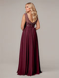 Party Dress For Mother Of The Bride Illusion Neckline Sleeveless Ball Gown Cut Out Guest Dresses For Wedding