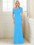 Elegant Asymmetrical Wrap Floor-Length Mother Of The Bride Dress