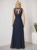 Sheath/Column Chiffon Mother Of The Bride Dresses With Appliques Lace