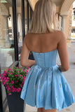 Sparkly Pink Corset Strapless Short Homecoming Dress To Impress