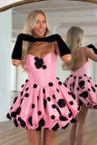 Pink Satin A Line Corset Short Homecoming Dress To Impress