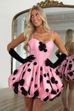 Pink Satin A Line Corset Short Homecoming Dress To Impress