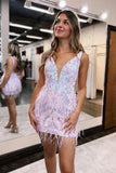 Sparkly Blue Sequined Tight Short Homecoming Dress To Impress