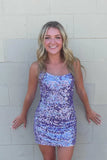 Sparkly Fuchsia Sequins Strapless Sleeveless Homecoming Dress To Impress