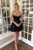Sparkly Pink Corset Strapless Short Homecoming Dress To Impress