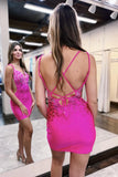 Sparkly Royal Blue Lace-Up Back Sequins Tight Homecoming Dress To Impress