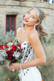 White Mermaid One Shoulder Mirror-Cut Sequins Prom Dress with Slit